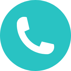 Icone téléphone blanc sur fond bleu